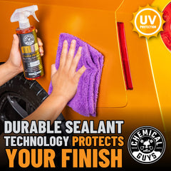 Chemical Guys Meticulous Matte Detailer in action cleans dirt from matte surfaces safely.