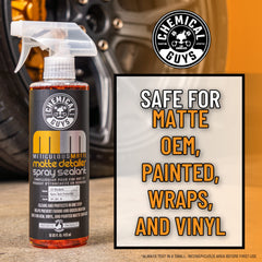 Chemical Guys Meticulous Matte Detailer forms a protective film on non gloss surfaces.