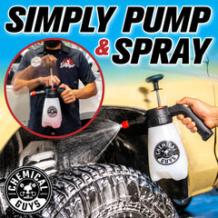 Chemical Guys Mr. Sprayer adjustable nozzle creates a gentle mist for delicate materials