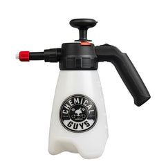 Chemical Guys Mr. Sprayer foamer pump delivers even foam coverage on wheels and tires