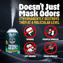 Fogger reaches vents and carpets to eliminate hidden smells in the cabin.