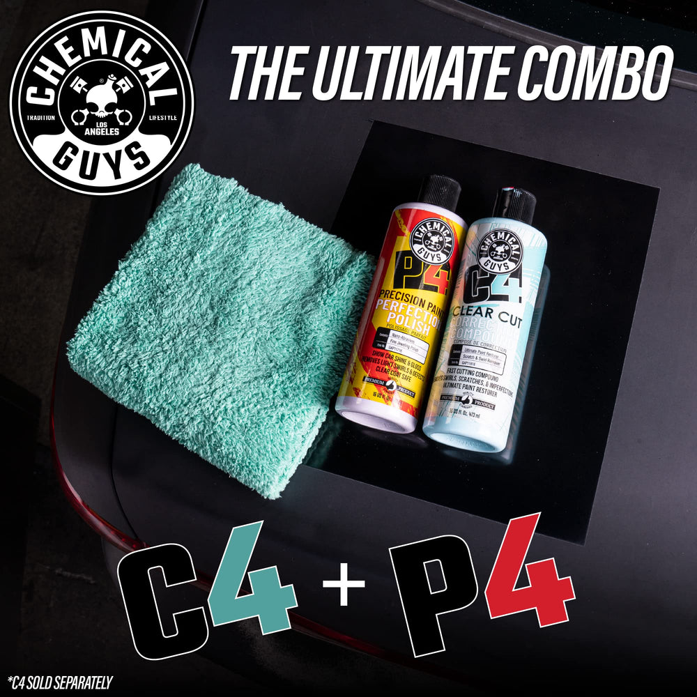 Chemical Guys P4 Polish spot correction on minor blemishes.