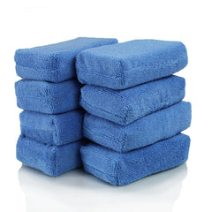 Chemical Guys premium microfiber applicator pad close-up for smooth, even application.