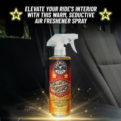 Chemical Guys Signature Scent interior mist for quick odor neutralization in the cabin.