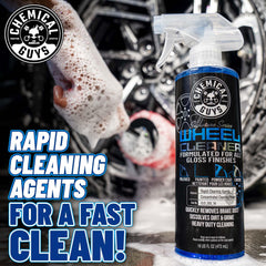 After use, Chemical Guys Signature Series reveals brighter wheel finish with citrus residue