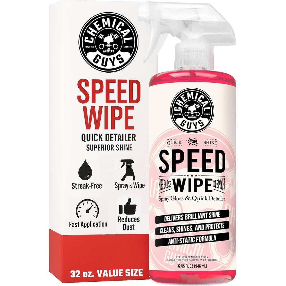 Chemical Guys Speed Wipe bottle front for quick exterior detailing