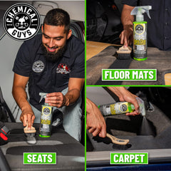 Spray nozzle and bottle from Chemical Guys offer easy, sprayable application.