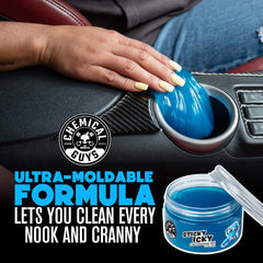 Chemical Guys Sticky Icky gel cleans a cup holder neatly