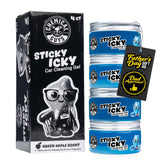 Chemical Guys Sticky Icky gel jar with green apple scent for quick interior cleaning