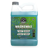 Chemical Guys Sudpreme Wash & Wax bottle closeup showing deep cleaning and carnauba shine