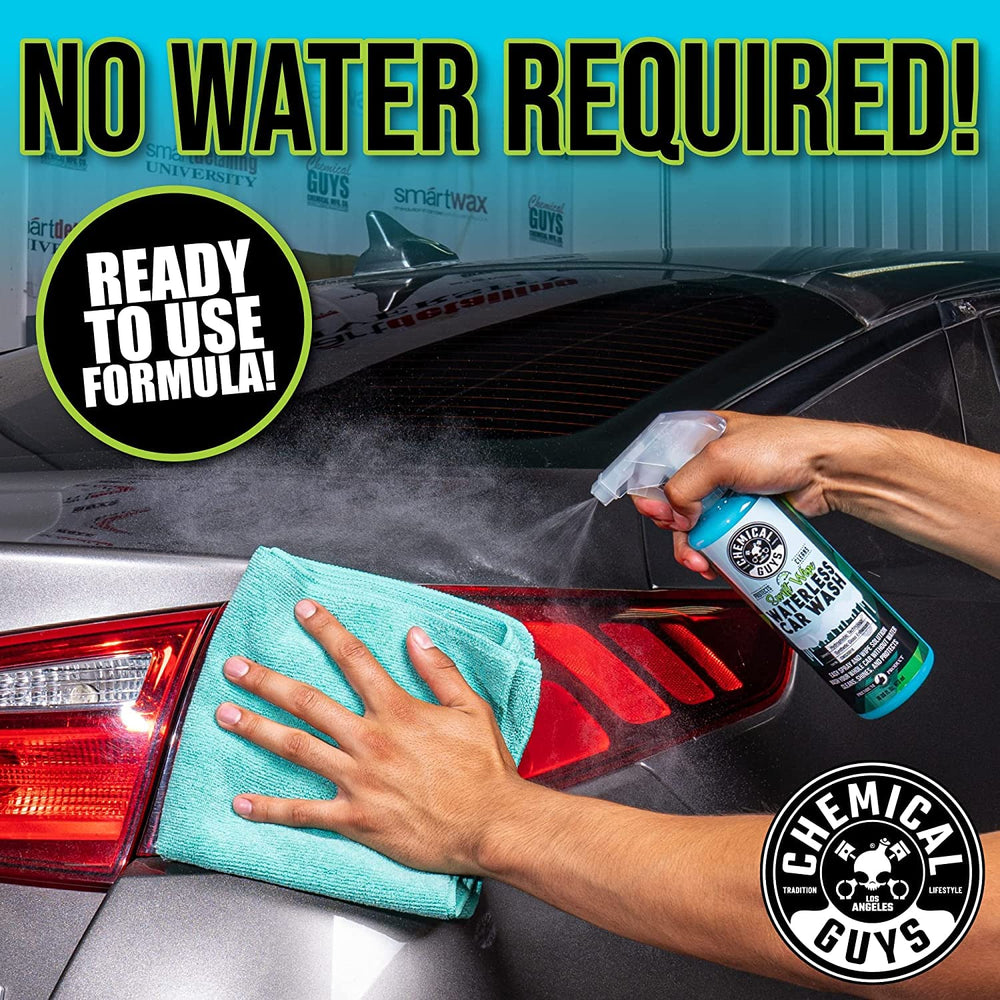 Chemical Guys Swift Wipe protects chrome and glass surfaces after use.