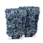 Chemical Guys The Dually dual-fiber wash mitt blue and white for deep cleansing.