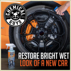 Chemical Guys Tire Kicker sprayable tire shine guards weatherstripping against fading and cracking