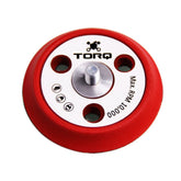 Chemical Guys Torq R5 backing plate red 3-inch with even contact on the polish