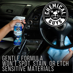Chemical Guys Total Interior Cleaner quick spray and wipe—no rinsing needed