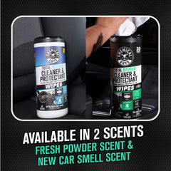 Chemical Guys Total Interior Wipes are safe on screens and fabrics