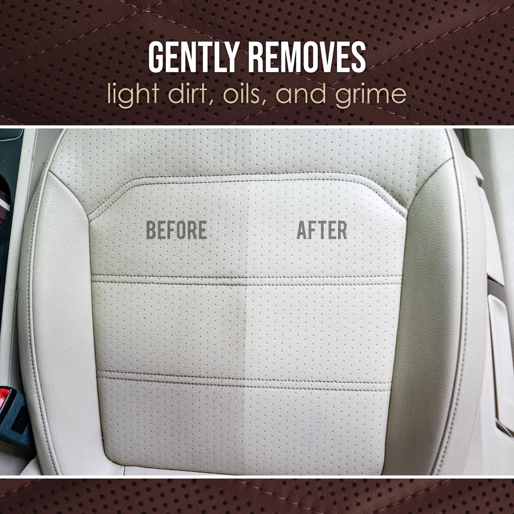 Chemical Guys VentRight after cleaning reveals smooth leather texture.