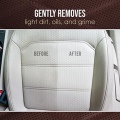 Chemical Guys VentRight after cleaning reveals smooth leather texture.