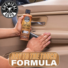 Dash and steering wheel treated with Leather Conditioner for a uniform appearance
