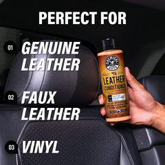 Chemical Guys Vintage Series Leather Conditioner nourishes porous leather for softness