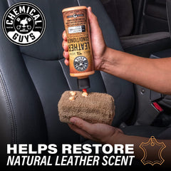 Sporting gear leather protected and revived after applying Chemical Guys conditioner