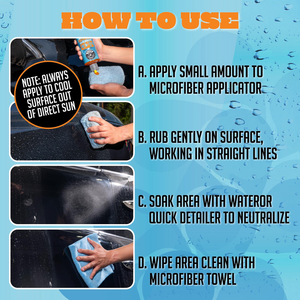 Chemical Guys water spot remover gel on aluminum finish gently removes deposits