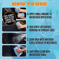 Chemical Guys water spot remover gel on aluminum finish gently removes deposits
