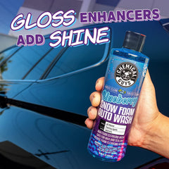 Chemical Guys Blueberry Snow Foam application with foam cannon delivering deep clean.
