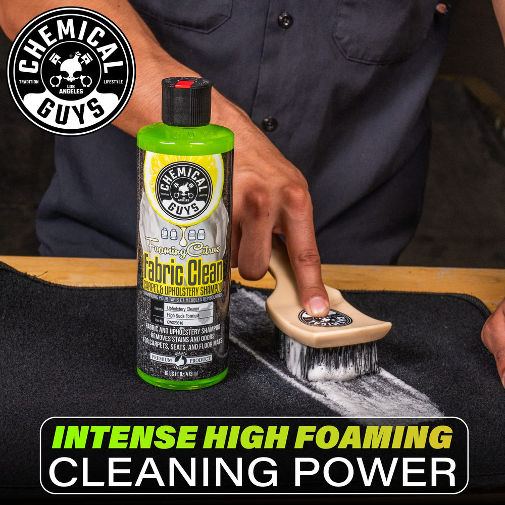 Bottle and label of Chemical Guys CWS203 foaming citrus cleaner