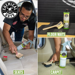 Car seat cleaning with Chemical Guys CWS203 foaming citrus citrus cleaner