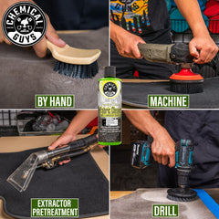 Carpet and upholstery cleaning results with Chemical Guys CWS203 foaming citrus cleaner