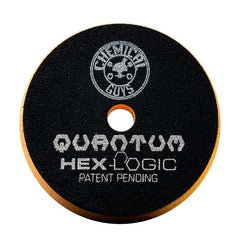 Chemical Guys Hex-Logic Quantum Orange pad during cutting action on a test panel