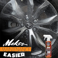 Chemical Guys HydroSpin spray-and-wipe in action on wheel
