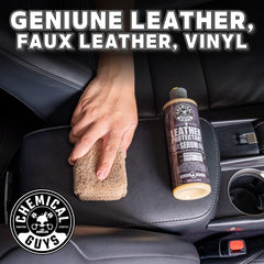 Chemical Guys Leather Kit ready for jackets, shoes, and sofas.