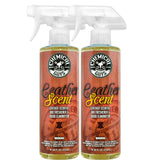 Chemical Guys Leather Scent bottle pour for a fresh leather aroma