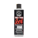 Chemical Guys Tire And Trim Gel on tires restores faded rubber with deep black shine