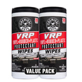 Chemical Guys VRP wipes canister front view for on-the-go interior detailing