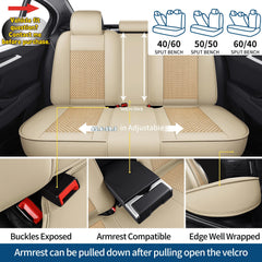 Chezope leather-look seat protectors preserve original upholstery.