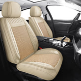 Chezope front seat cover with beige-stripes-b enhances interior style and protection.
