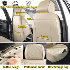 Chezope waterproof leather seat surface resists spills and wipes clean.