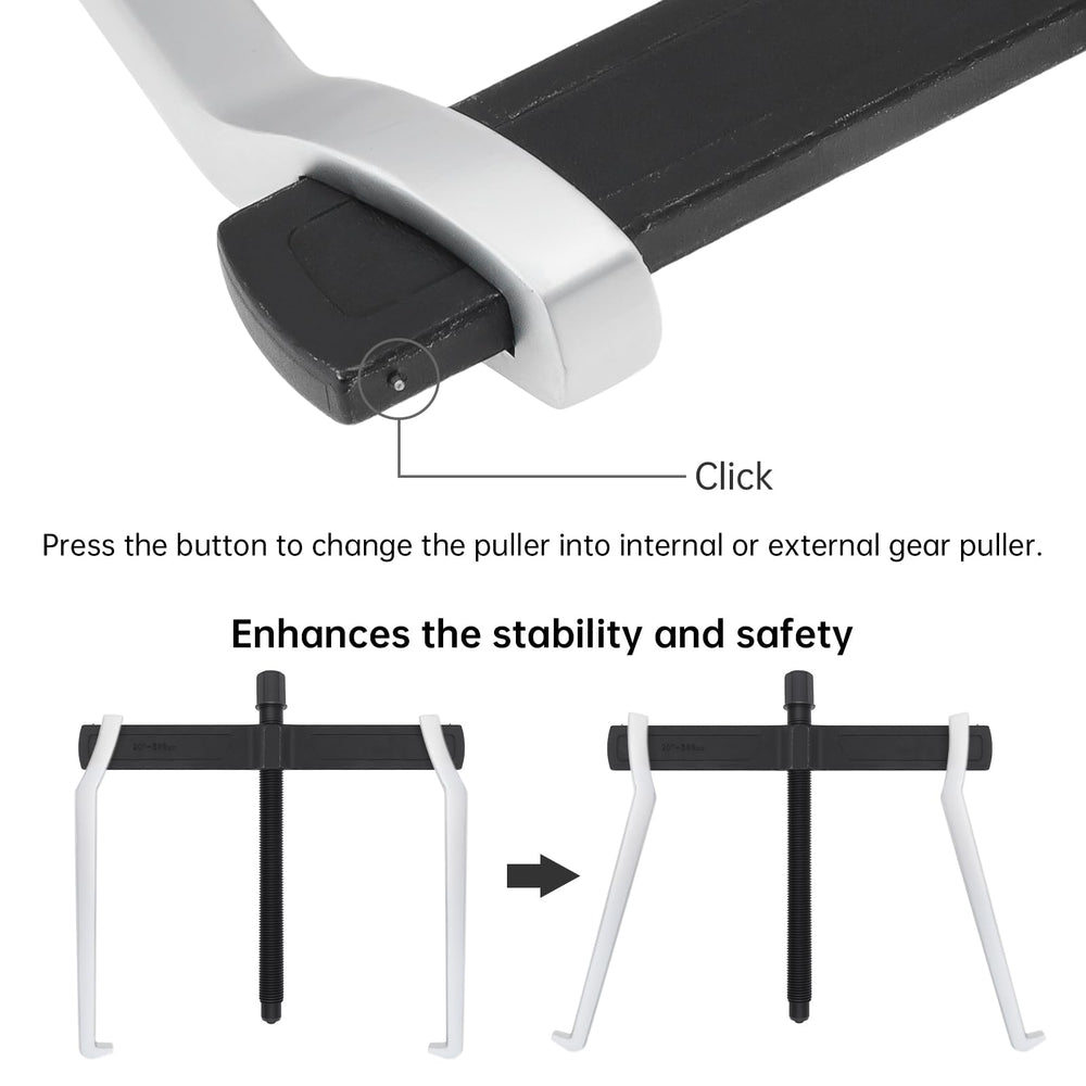 ChgImposs damage-free removal for pulleys, flywheels, and brake drums.