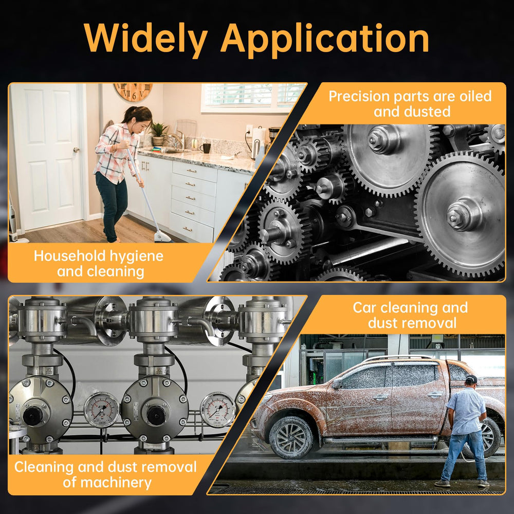ChgImposs engine cleaning and dashboard detailing tasks with spray gun.