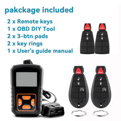 CHIJUIYZKEY two remote fobs kit for convenient sharing