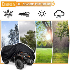 Chikia XL ATV Cover folds neatly into a storage pouch.