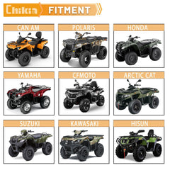 Chikia XL ATV Cover protects against rain, snow, leaves, and animal droppings.