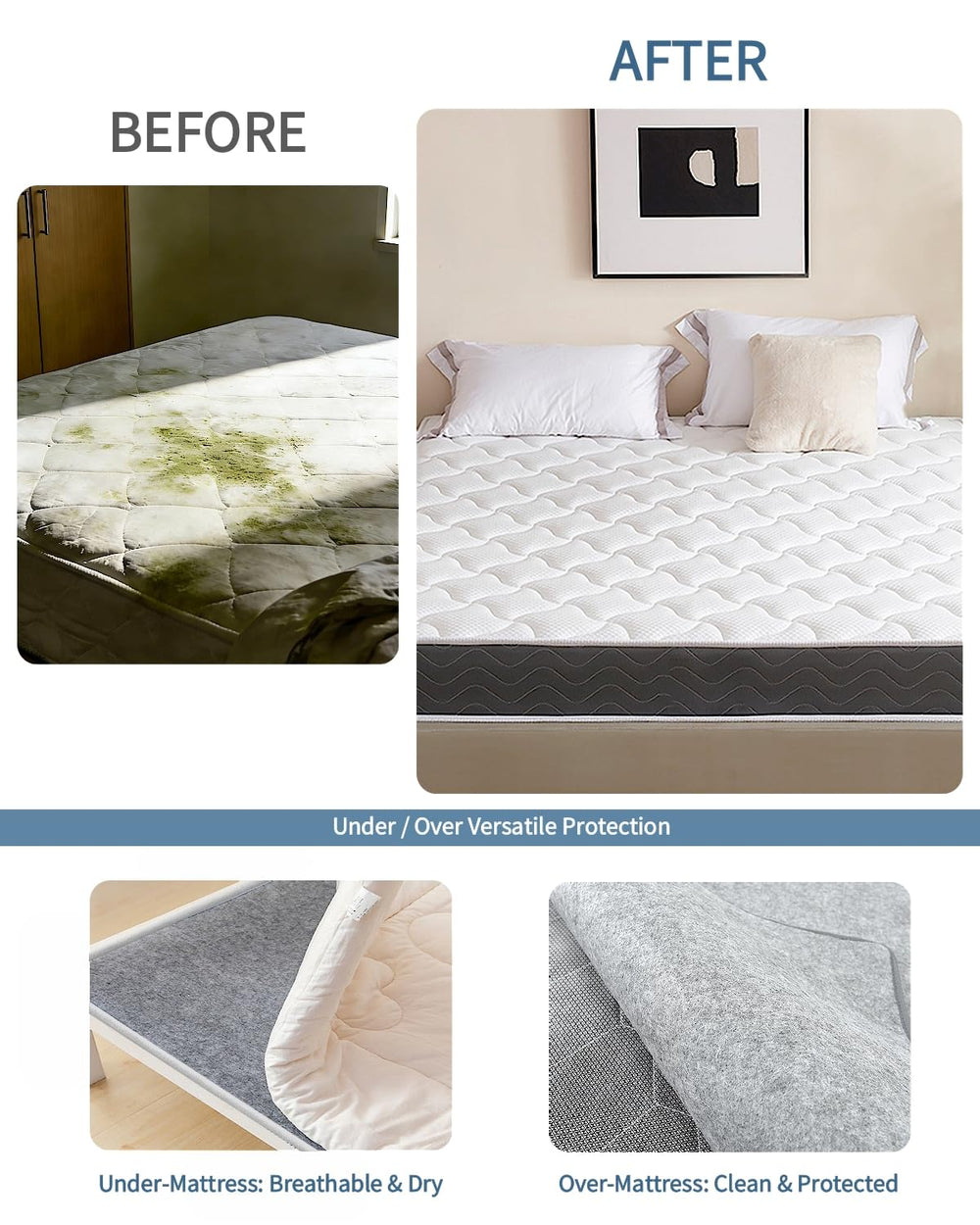 Chimelva foldable underlay with portable storage bag for easy packing.