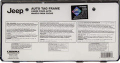 CHROMA Jeep License Plate Frame one-piece design eases mounting and minimizes gaps.
