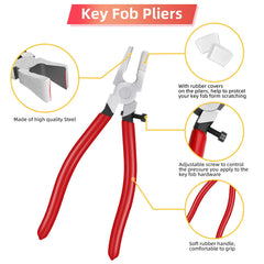 ChromLives key fob pliers with protective covers prevent scratches during crafting.