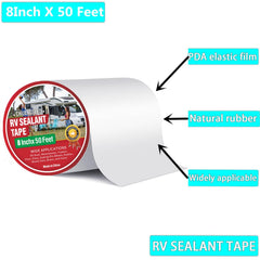 CHUANGSEED RV roof tape being applied on a flat roof surface for easy installation.