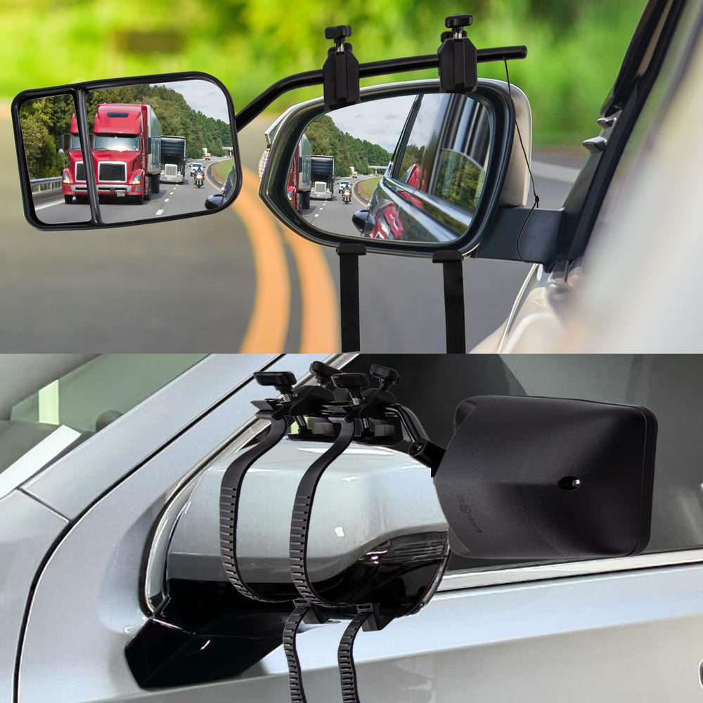 CICMOD large and small mirrors with adjustable angles maximize trailer visibility.